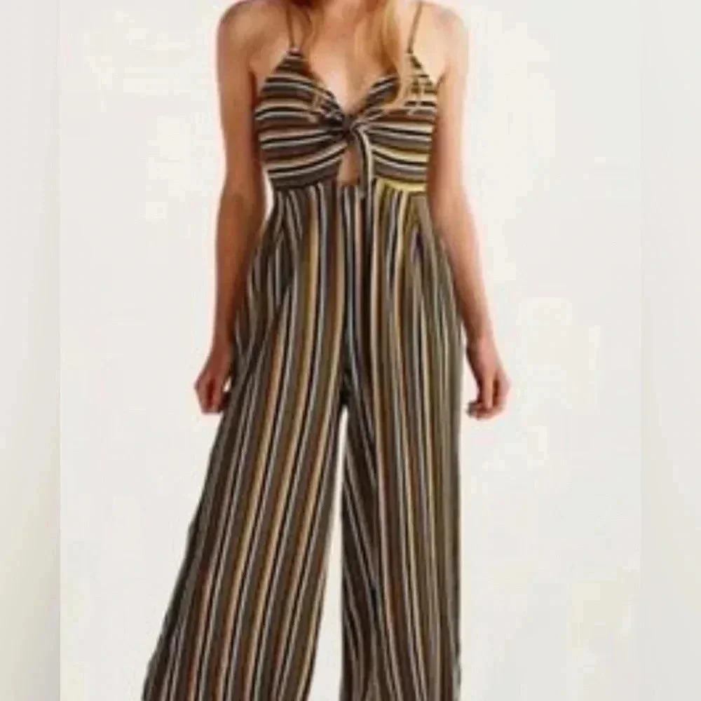 🆕Derek Heart Stripe Self-Tie Jumpsuit XL🆕
